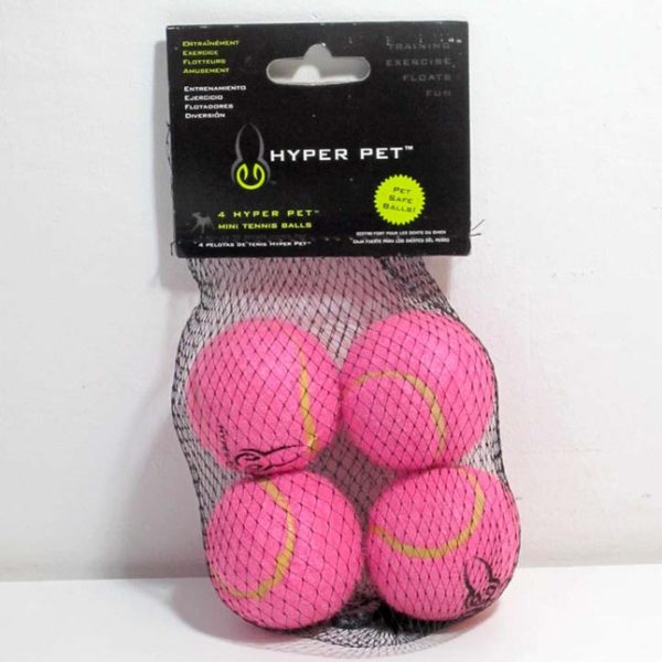 Tennis Ball Mini Hot Pink 4 pack